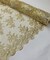 Gold Sequin Embroidered Lace Fabric by the Yard, 54" Wide Floral Mesh Lace with Double Scalloped Edges